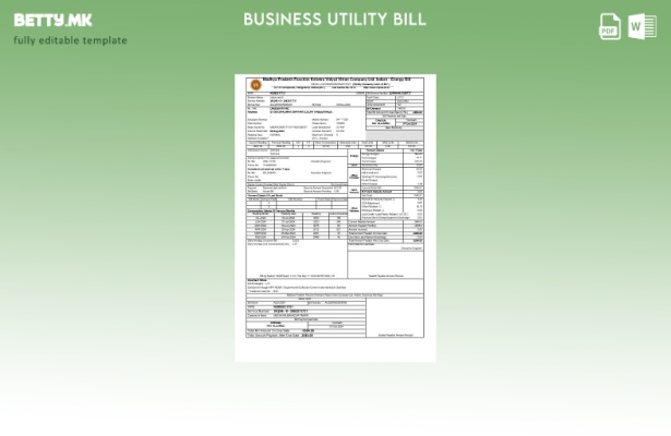 Модерен стил на Индија MPWZ шаблон за деловни сметки за комунални услуги
